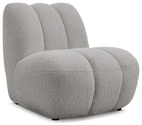 Világosszürke buklé fotel Janissaire – Bobochic Paris