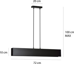 Emibig modern függeszték gentor fekete emi672/3