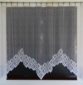 Mg Függöny Cikk-cakk M Fehér 300x150 kész szalaggal