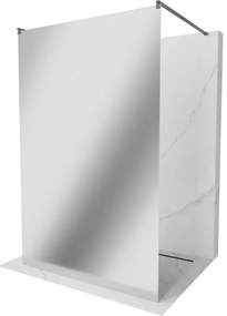 Mexen Kioto, Walk-In zuhanyparaván 110 x 200 cm, 8 mm-es tükörmintás üveg, grafit profil, 800-110-002-66-50