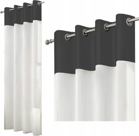 Függöny Kész Fátyol Függöny Szövet Színes 145x250