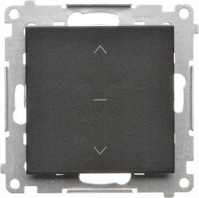 Háromállású redőnykapcsoló 1-0-2 matt fekete Simon 55 TZW1K.01/149