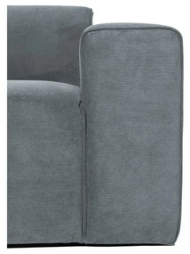 Szürke kordbársony sarokkanapé (jobb oldali) Sting – Scandic