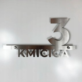 Rozsdamentes címtábla házszámmal, Jazz minta