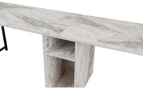 Íróasztal Twin Study Desk - Freesia Marble, Fekete