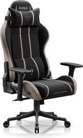 Gamer szék szövet Small Size, fekete-bézs: Diablo X-One 2.0 Camel Black