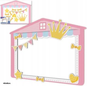 Bájos rózsaszín képkeret koronával 2 db