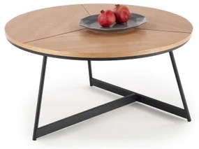 Kávésasztal KARIDA 41x80 cm bézs/fekete