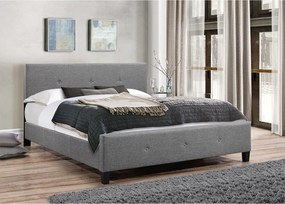 Ágykeret, szürke szövet, 180x200, ATALAYA