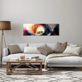 Kép - Az árvíz örvényében, akvarell (órával) (90x30 cm)