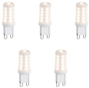 5 darabos G9 szabályozható LED izzó szett opál 3W 250 lm 2700K