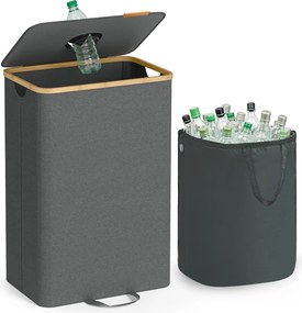 SONGMICS konyhai Palack gyűjtő, 100 literes, szürke