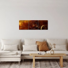 Kép - Bolygók köddel (órával) (90x30 cm)