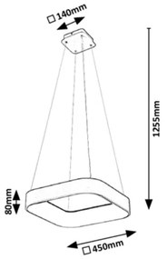 Rabalux - LED állítható fényű függeszték LED/28W/230V 3000-6000K + DO