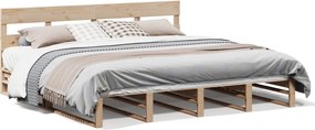 vidaXL tömör fenyőfa ágy matrac nélkül 180 x 200 cm