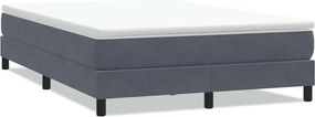 vidaXL sötétszürke bársony rugós ágy matrac nélkül 140x210 cm