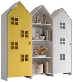 Sárga-fehér nyitott gyerek ruhásszekrény 173x171,5 cm CASAMI BRUGES – Vipack