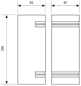 Kültéri fali lámpa QUAZAR7 2xGU10/11W/230V IP44 fekete