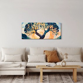 Kép – Mozaik – nap és fa II. (120x50 cm)