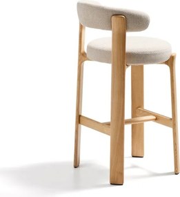 Bézs-világos natúr színű kőrisfa bárszék (ülésmagasság 75 cm) Granite – Kave Home