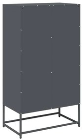 Highboard antracit 68x39x123 cm Acél