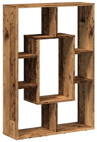 antik fa színű szerelt fa könyvespolc 63 x 20 x 90 cm
