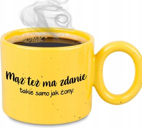 Bögre XXL Ravenna Sárga Férjnek Évfordulós Ajándék Férjnek is Van Véleménye