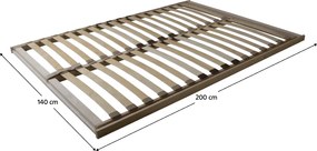 Nyitható ágyrács, 140x200, BASIC FLEX FRONT