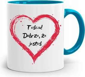 Kék Bögre Ajándék Az Apósnak Jó, Hogy Nyomtatott Fotóval