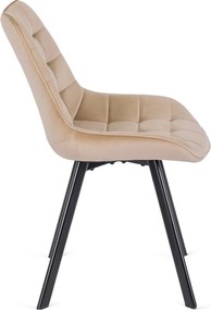 Krzesło RICK Beżowe Welurowe