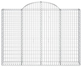 11 db íves horganyzott vas gabion kosár 200x30x140/160 cm