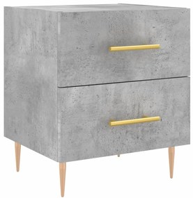 2 db betonszürke szerelt fa éjjeliszekrény 40 x 35 x 47,5 cm