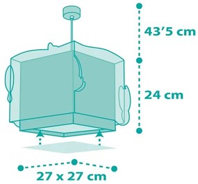 Dalber 63442 - Gyermek csillár MERMAIDS 1xE27/60W/230V