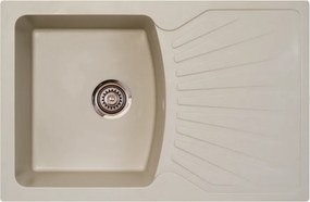 Quadro Plus Metalac 175406 Gránit Mosogatótálca - Extra mély, Csepegtetőtálcás, Pezsgő