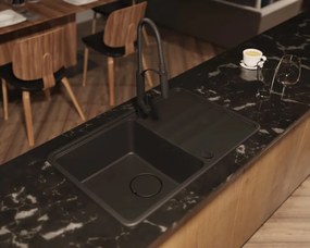 Momi gránit mosogató_nero_1 medence+csepegtető