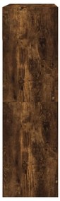 füstös tölgy cipőszekrény 2 kihajtható fiókkal 80x34x116 cm