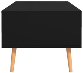 Fekete szerelt fa dohányzóasztal 100 x 49,5 x 43 cm