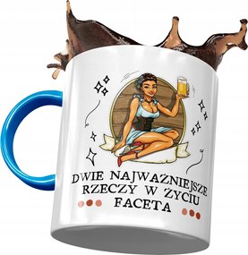 Bögre Kék Vicces Két Legfontosabb Dolog Nyomtatott Fotóval