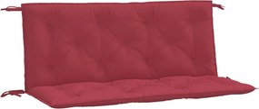 vidaXL 2 db borvörös oxford szövet kerti padpárna 120 x 50 x 7 cm