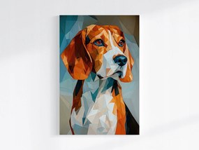 Vászonkép Canvas Grafika Low Poly Portré Kutya Beagle 3D 40x60