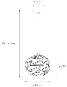 Lucide 21415/25/30 - Csillár zsinóron MALUNGA 1xE27/60W/230V