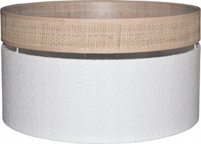 Lámpaernyő Álló Lámpa Túlnyúlás 40 E27 Fehér Boucle Venosa Rafia Ratan Boho