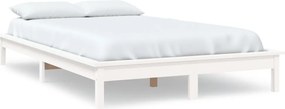 vidaXL fehér tömör fenyőfa ágykeret 120 x 190 cm Small Double