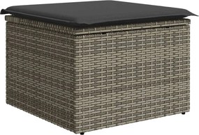 vidaXL szürke polyrattan kerti szék párnával 55 x 55 x 37 cm