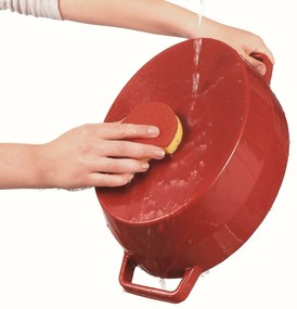 Pyrex öntöttvas lábas fedővel, 4 l, 29 x 21 cm,piros, 4 l
