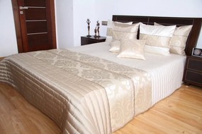 Minőségi bézs színű ágytakaró egy kis luxussal Szélesség: 240 cm | Hossz: 240 cm