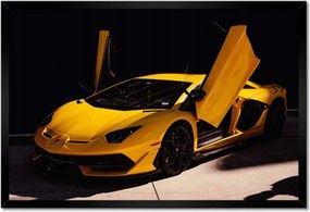 Poszter keretben 60x40 Sárga sportautó