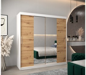Ruhásszekrény 200 cm Toki 1 (matt fekete + artisan tölgy). 1064931