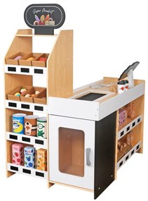 Játék fa szupermarket kiegészítőkkel