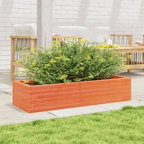 viaszbarna tömör fenyőfa kerti virágláda 110x40x23 cm